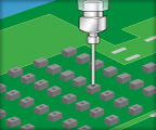 Ag paste dispensing for circuit board of remote-control unit