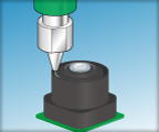 UV glue dispensing to CCD module