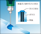 Sealing of liquid crystal inlet