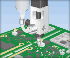 Solder paste dispensing for PCB