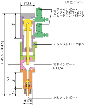 MP101-4WAY断面図
